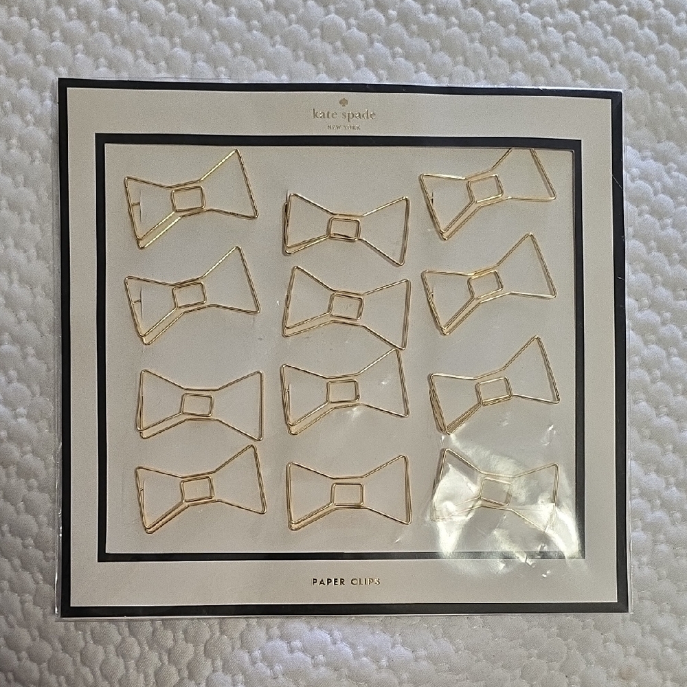 NWT Kate Spade BOW Paperclips